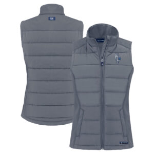 Women's Cutter & Buck  Gray Kansas City Royals City Connect Evoke Hybrid Eco Softshell Recycled Full-Zip Vest