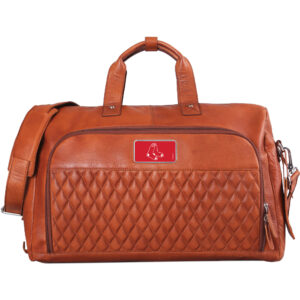 Tan Boston Red Sox Color Logo Plate Bell Canyon Zurich Leather Duffel