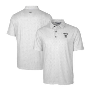 Men's Cutter & Buck Charcoal Texas Rangers City Connect Big & Tall Pike Double Dot Print Stretch Polo