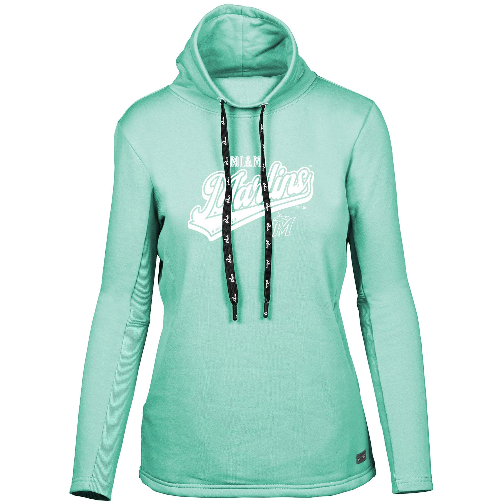 Women's Levelwear Mint Miami Marlins Loop Sweep Pullover Sweatshirt