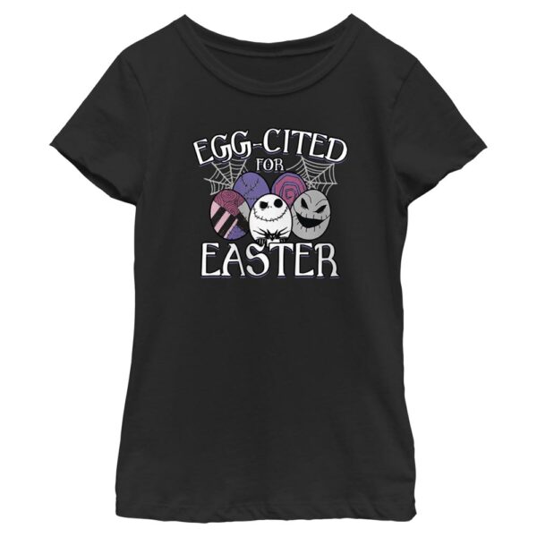 Girls Youth Mad Engine Black The Nightmare Before Christmas Egg-cited for Easter Graphic T-Shirt