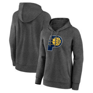 Women's Charcoal Indiana Pacers Primary Logo Pullover Hoodie