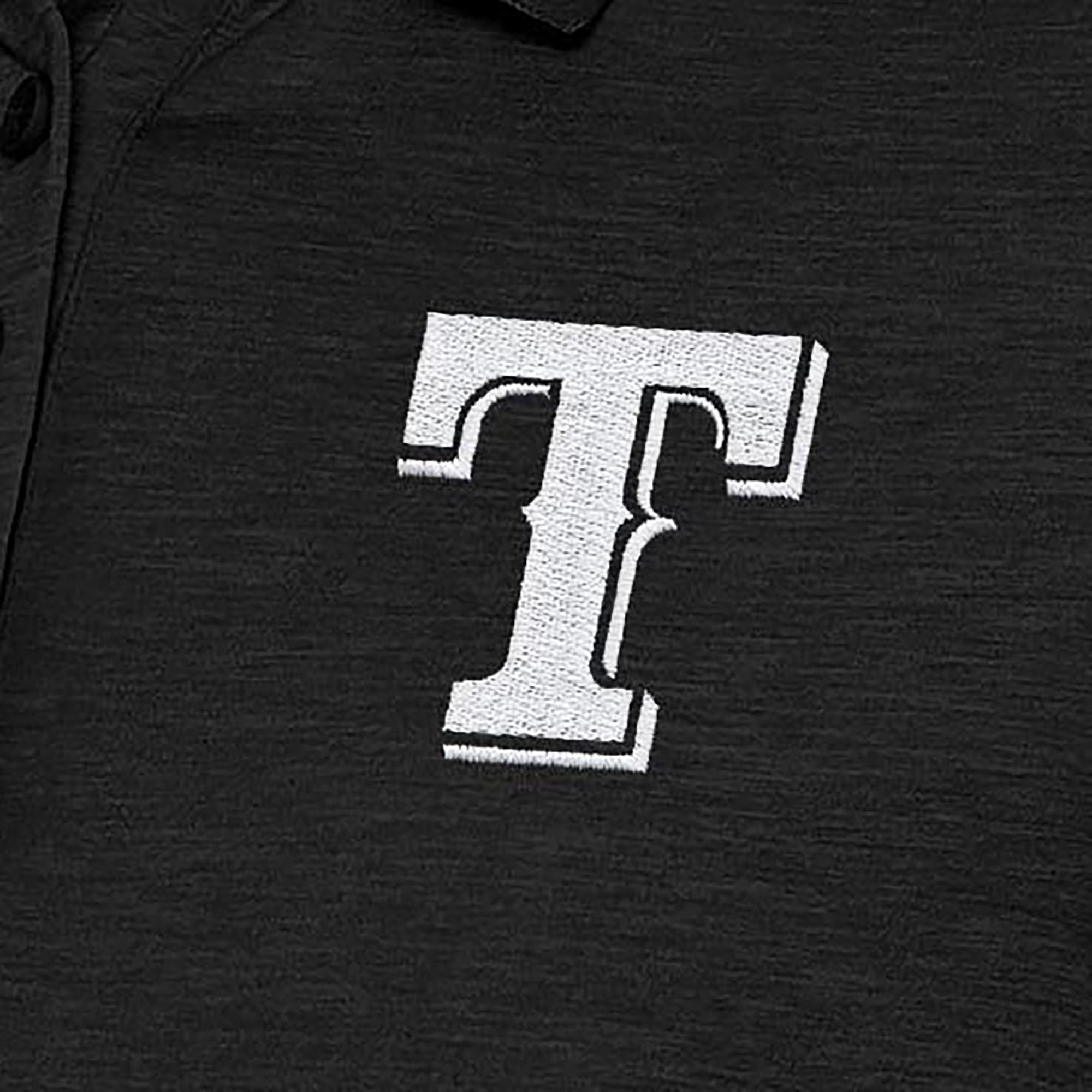 Women's Antigua Black Texas Rangers Play Through Polo Dress - Image 5
