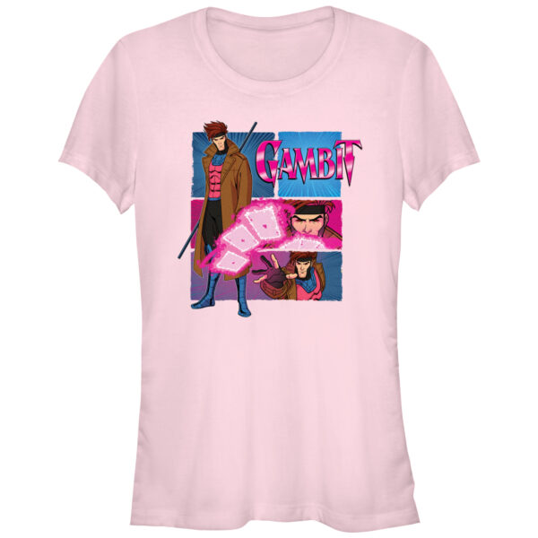 Women's Mad Engine  Light Pink X-Men Gambit Cards '97 Graphic T-Shirt