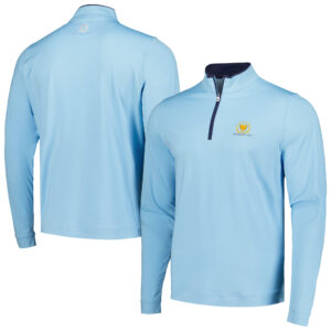Men's FootJoy Light Blue Presidents Cup Lightweight ProDry Quarter-Zip Top