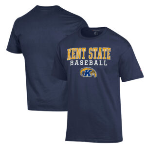 Men's Champion  Navy Kent State Golden Flashes Stack Baseball T-Shirt
