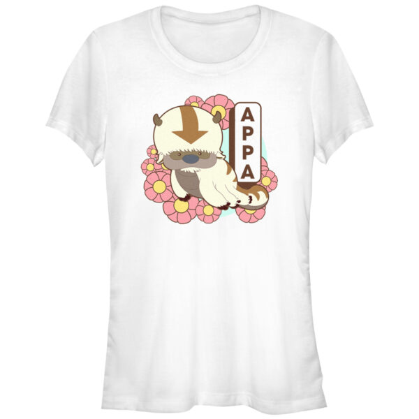 Women's Mad Engine White Avatar: The Last Airbender Chibi Spring T-Shirt