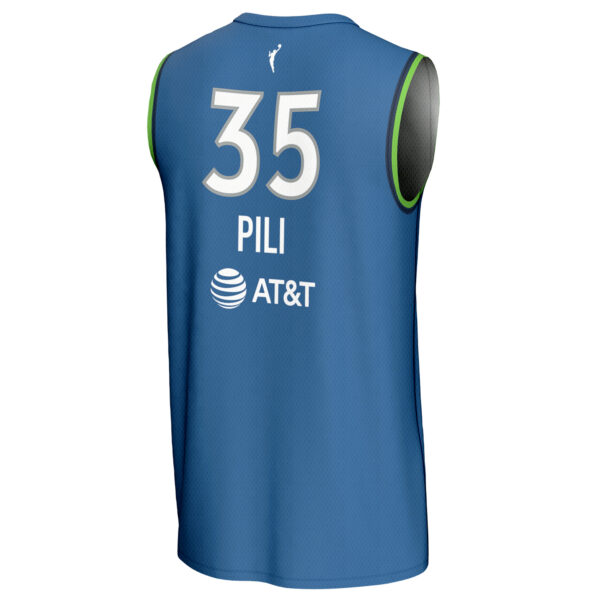 Youth GameDay Greats Alissa Pili Blue Minnesota Lynx Lightweight Replica Basketball Jersey - Image 4