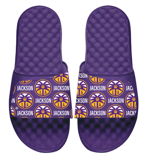 Youth ISlide Rickea Jackson Los Angeles Sparks Team Pattern Slide Sandals
