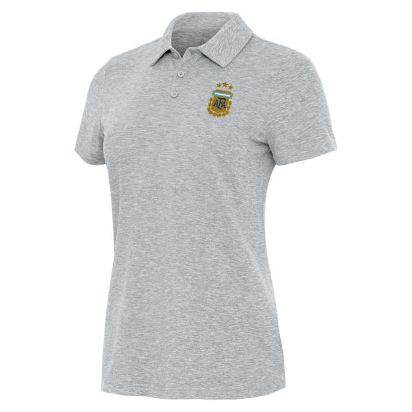 Women's Antigua Heather Gray Argentina National Team Matter Polo