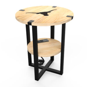 Texas Longhorns 18" Side Table with Charger