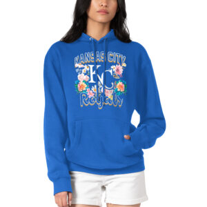 Women's G-III 4Her by Carl Banks Royal Kansas City Royals Flowers Graphic Pullover Hoodie