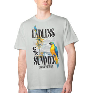 Men's Margaritaville Silver Chicago White Sox Endless Summer Parrot Graphic T-Shirt