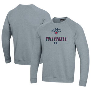 Men's Under Armour Gray Saint Mary's Gaels Volleyball Rival Fleece Raglan Pullover Sweatshirt