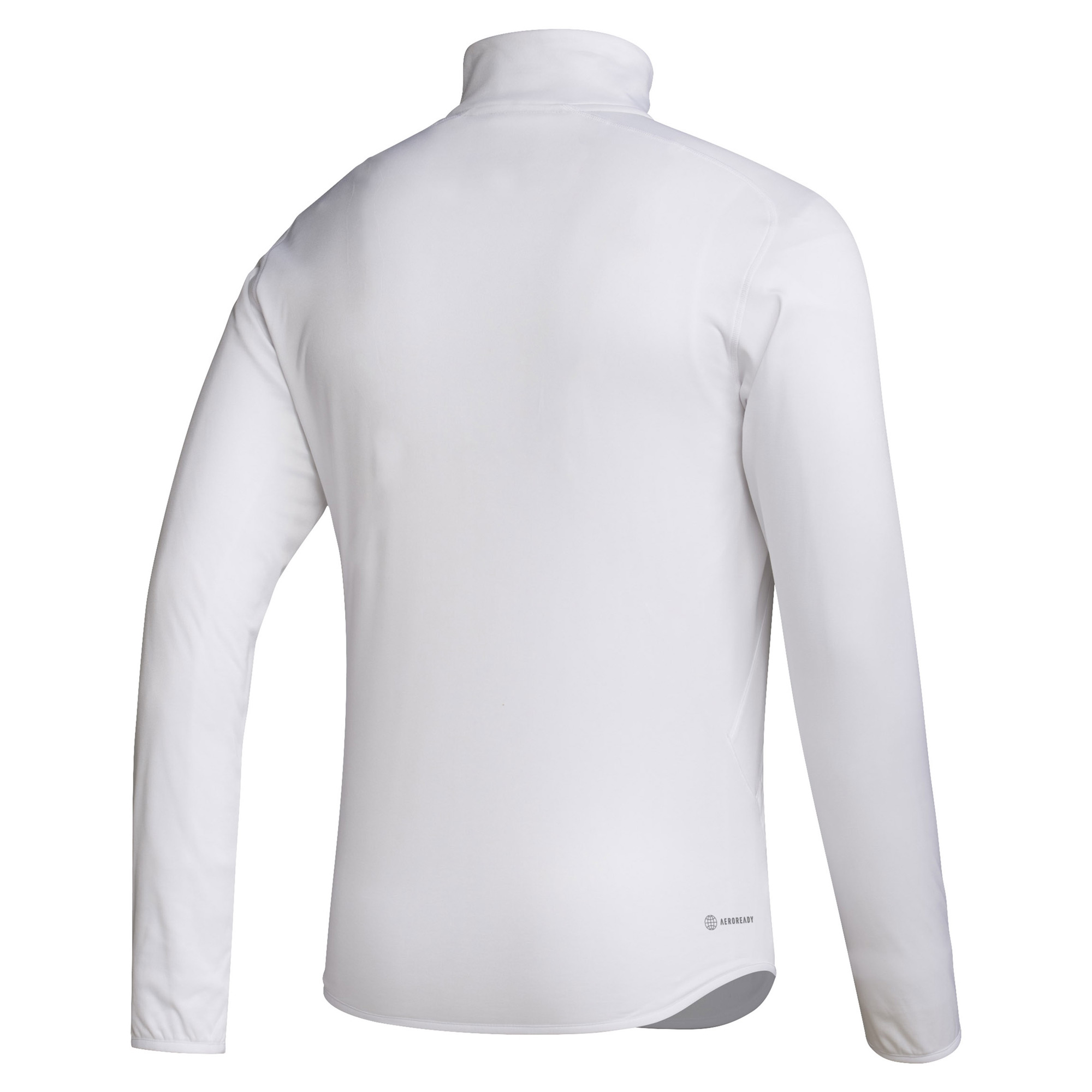 Men's adidas White Lubbock Christian Chaparral Stadium AEROREADY Half-Zip Jacket - Image 4