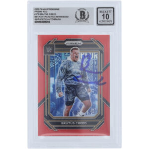 Brutus Creed WWE Autographed 2023 Panini Prizm Red Prizm #171 #/299 Beckett Fanatics Witnessed Authenticated 10 Card