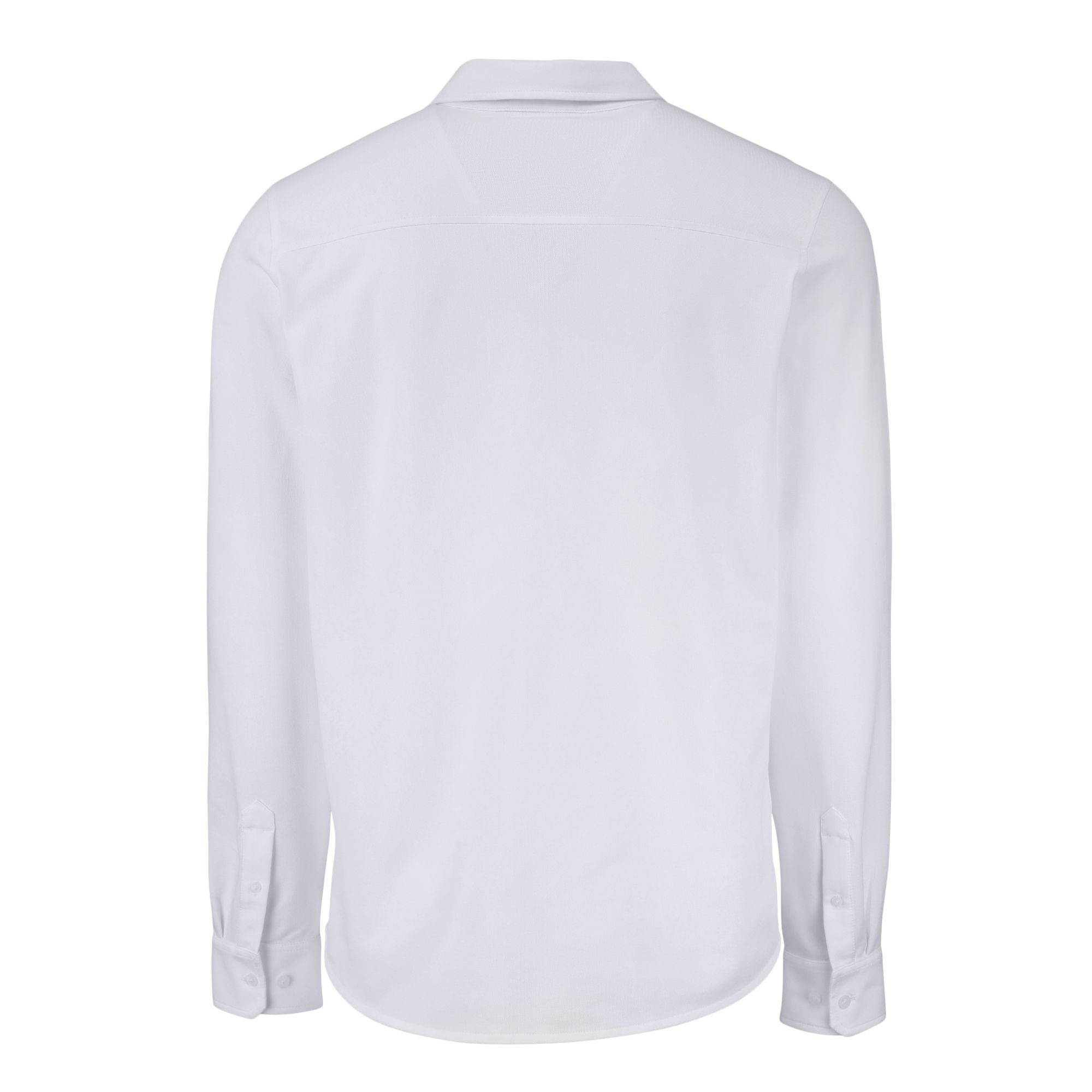 Men's Cutter & Buck White Green Bay Packers Knitted Advantage Tri-Blend Eco Soft Pique Long Sleeve Button-Up Shirt - Image 4
