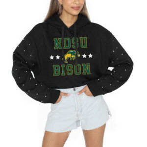 Women's Gameday Couture Black NDSU Bison Like A Star Scrunch Waist Pullover Hoodie
