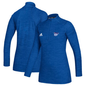 Women's adidas  Royal Lubbock Christian Chaparral Game Mode Performance Quarter-Zip Pullover Top