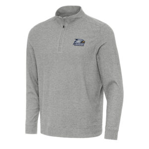Men's Antigua Heather Gray Georgia Southern Eagles Subtle Quarter-Zip Sweatshirt
