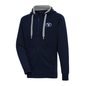 Men's Antigua Navy BYU Cougars Big & Tall Victory Full-Zip Hoodie Jacket