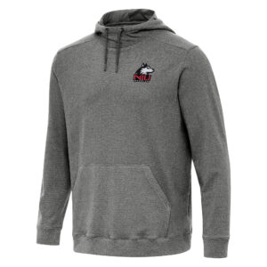 Men's Antigua Heather Charcoal Northern Illinois Huskies Cloud Pullover Hoodie