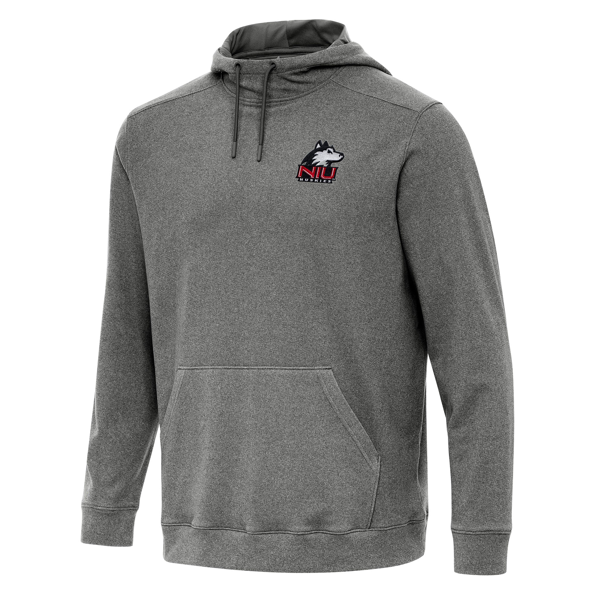 Men's Antigua Heather Charcoal Northern Illinois Huskies Cloud Pullover Hoodie