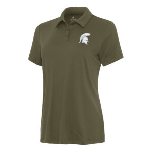 Women's Antigua Olive Michigan State Spartans Reprocess Polo