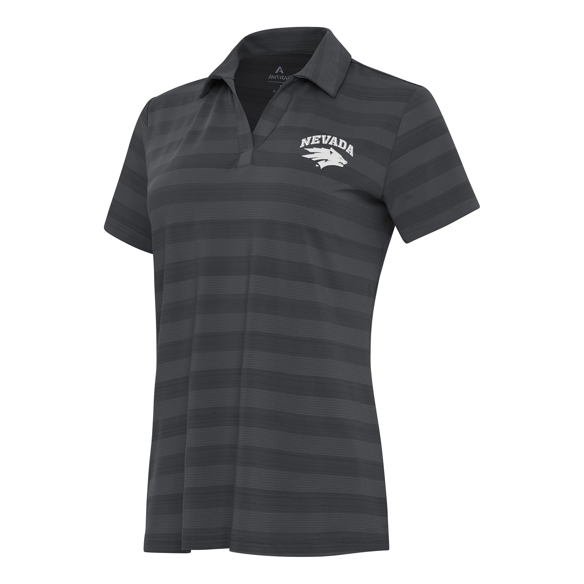 Women's Antigua Pewter Nevada Wolf Pack Tunnel Polo