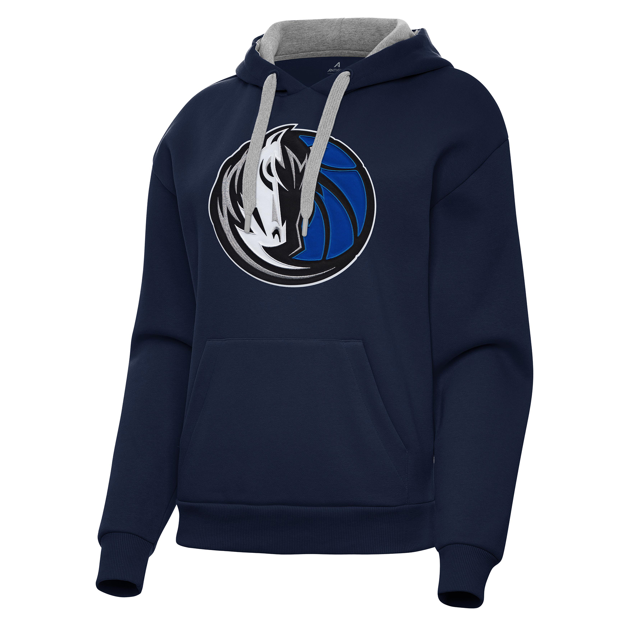 Women's Antigua Navy Dallas Mavericks Victory Pullover Hoodie
