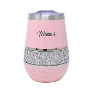 Pink Illinois Fighting Illini 12oz. MyBevi Rhinestone Hollywood Rocks Tumbler