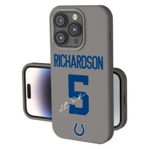 Keyscaper Anthony Richardson Gray Indianapolis Colts Ready Soft Touch iPhone Case