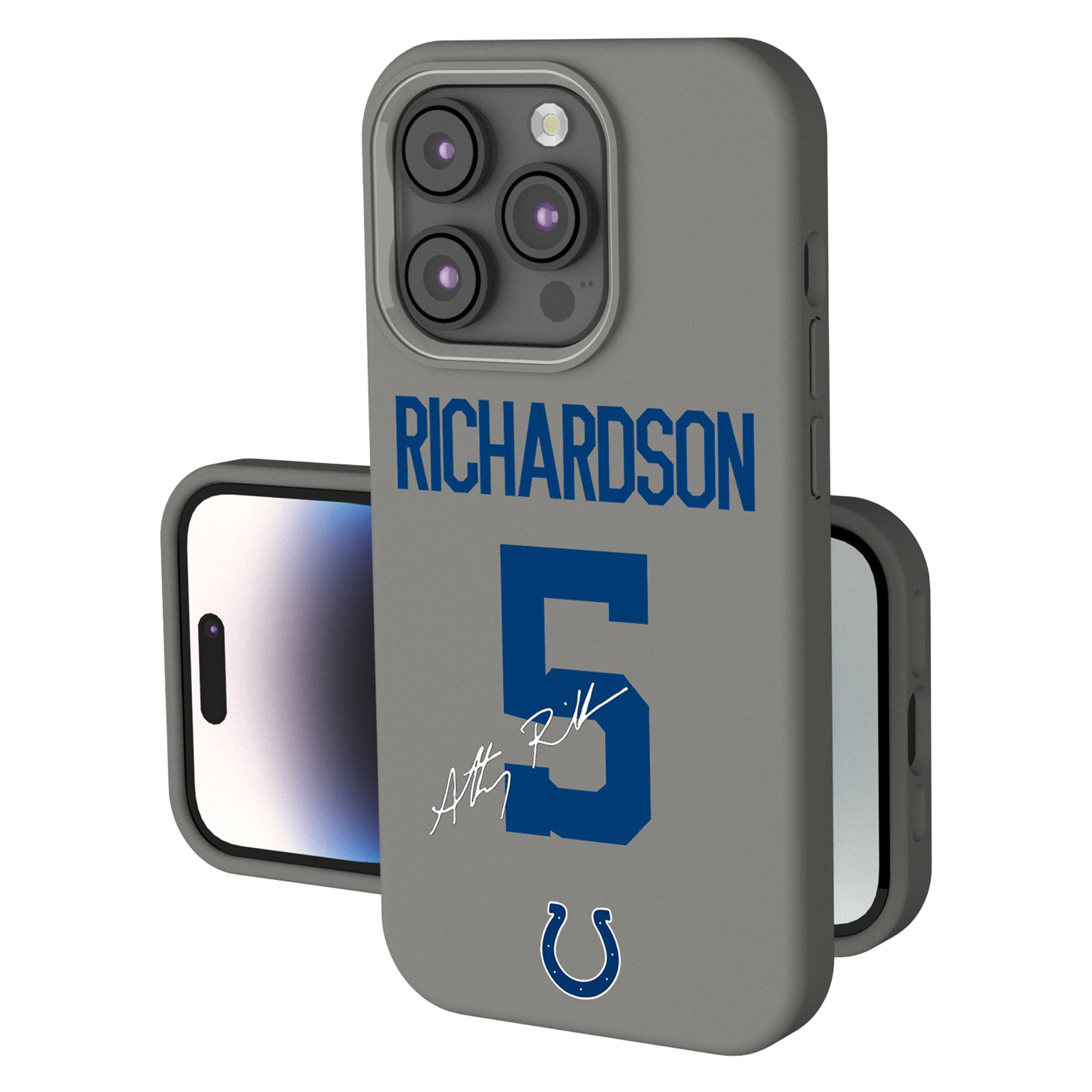 Keyscaper Anthony Richardson Gray Indianapolis Colts Ready Soft Touch iPhone Case