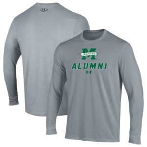 Men's Under Armour  Gray Manhattan Jaspers Alumni Performance Long Sleeve T-Shirt