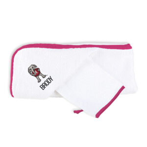 Infant Chad & Jake White Alabama Crimson Tide Personalized Hooded Towel & Mitt Set