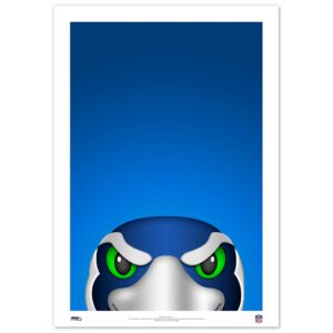 Seattle Seahawks Blitz 14'' x 20'' Mascot Art Poster