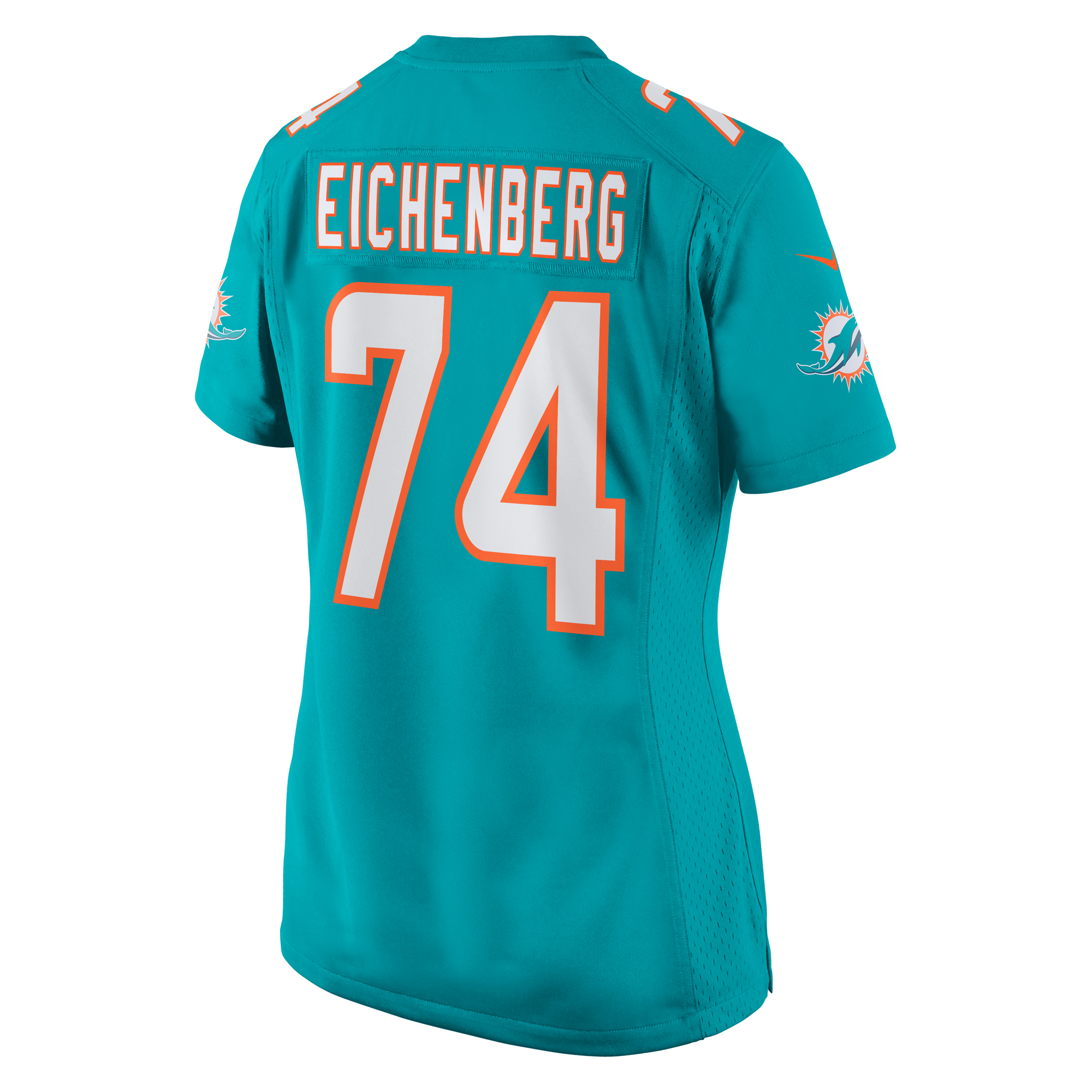Women's Nike Liam Eichenberg Aqua Miami Dolphins Game Jersey - Image 4