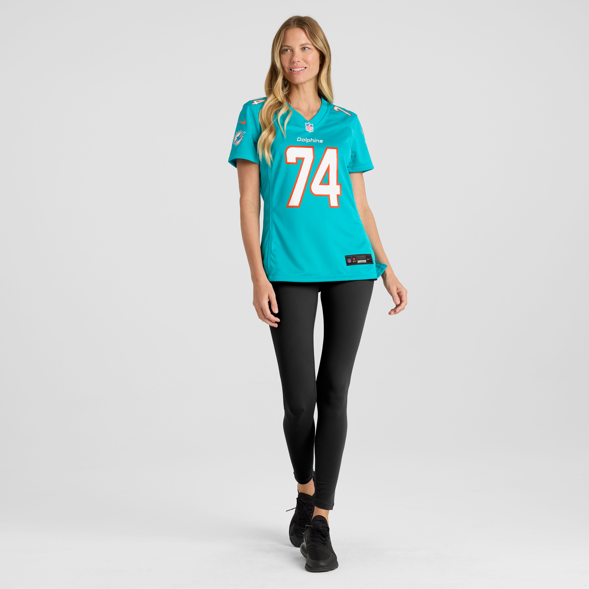 Women's Nike Liam Eichenberg Aqua Miami Dolphins Game Jersey - Image 5