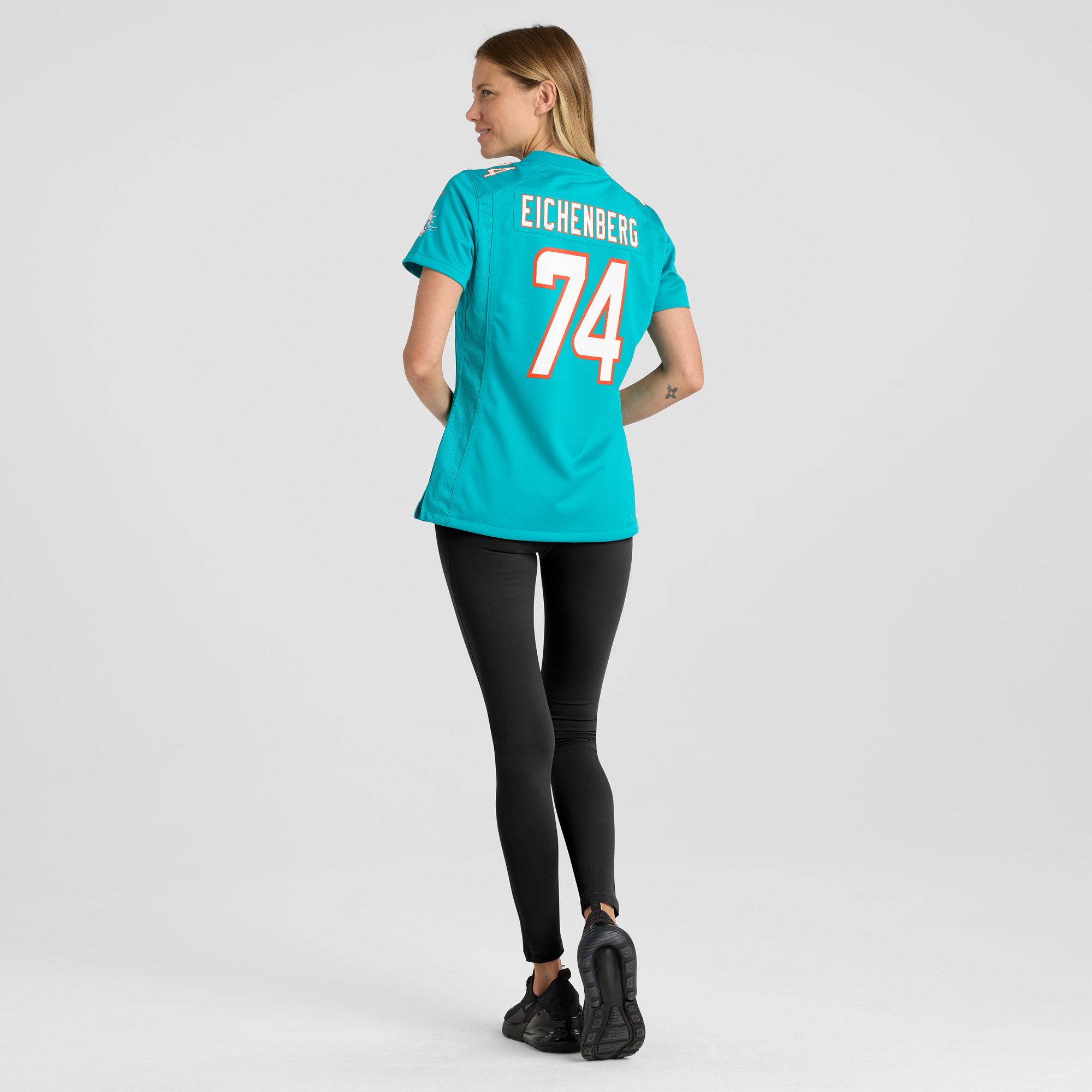 Women's Nike Liam Eichenberg Aqua Miami Dolphins Game Jersey - Image 6