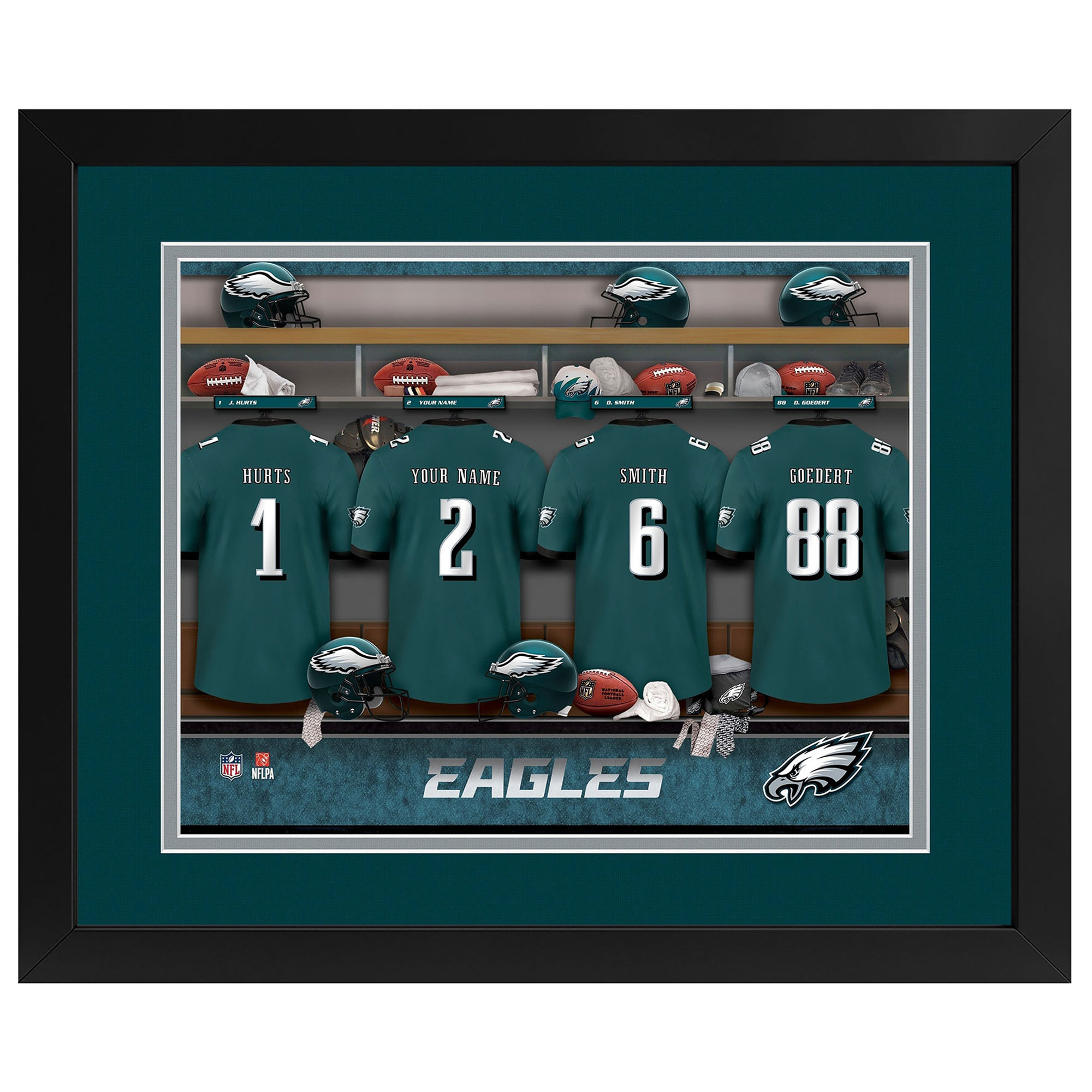 Imperial Philadelphia Eagles 14" x 18" Custom Print Locker Room