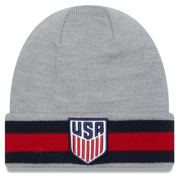 Men's New Era Gray USMNT Banded Cuffed Knit Hat