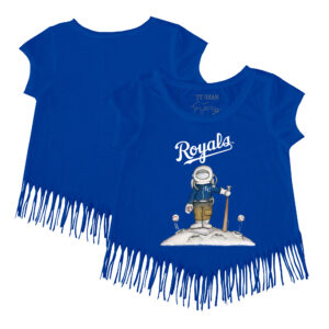 Girls Youth Tiny Turnip Royal Kansas City Royals Astronaut Fringe T-Shirt