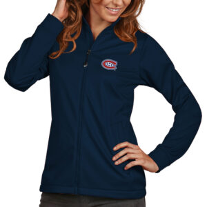 Women's Antigua Navy Montreal Canadiens Golf Full Zip Jacket
