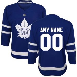 Preschool Blue Toronto Maple Leafs Home Replica Custom Jersey