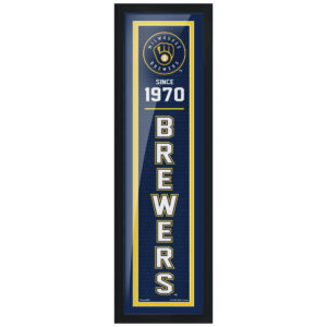Milwaukee Brewers 6'' x 22'' Established Framed Artwork