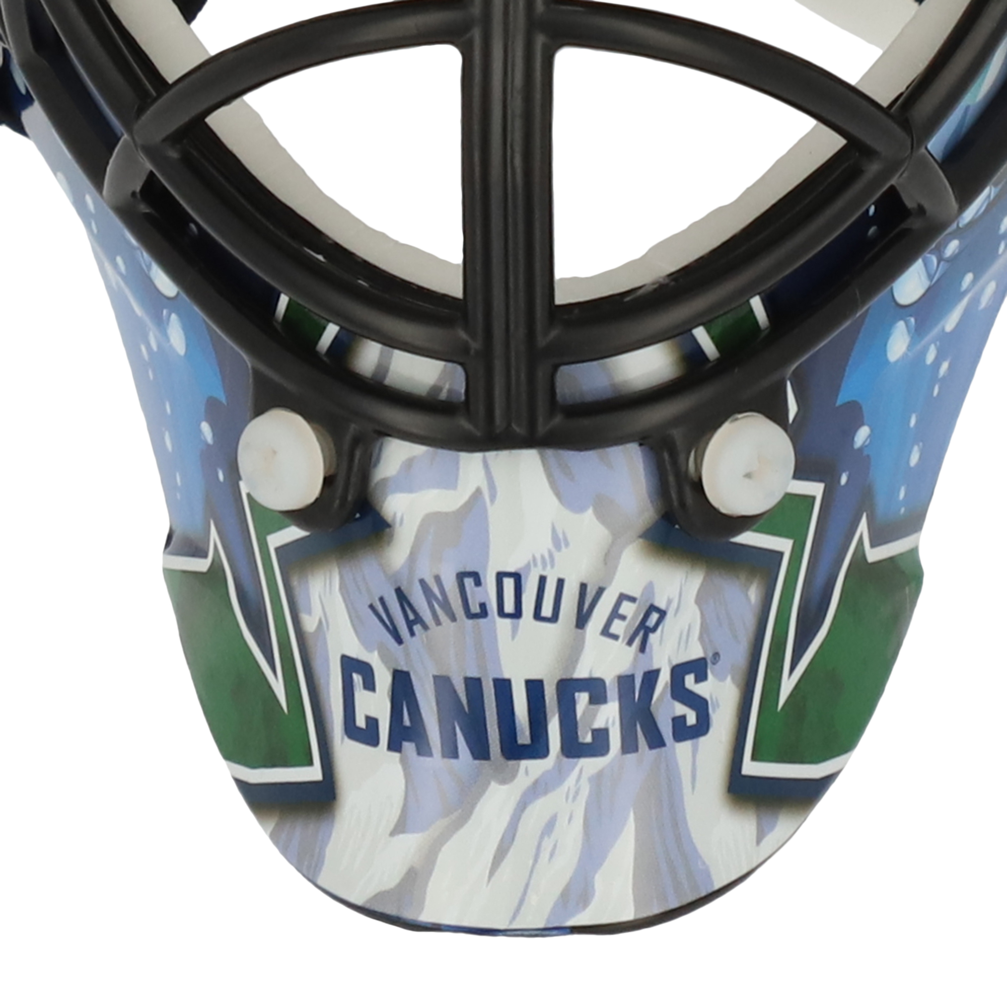 Vancouver Canucks Sportstar Throwback Black Skate Logo Mini Helmet - Image 3