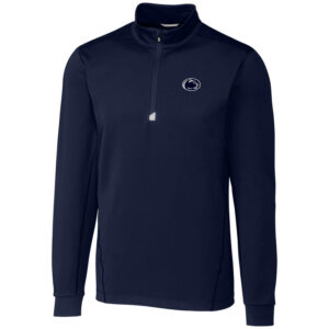 Men's Cutter & Buck Navy Penn State Nittany Lions Big & Tall Traverse Half-Zip Jacket