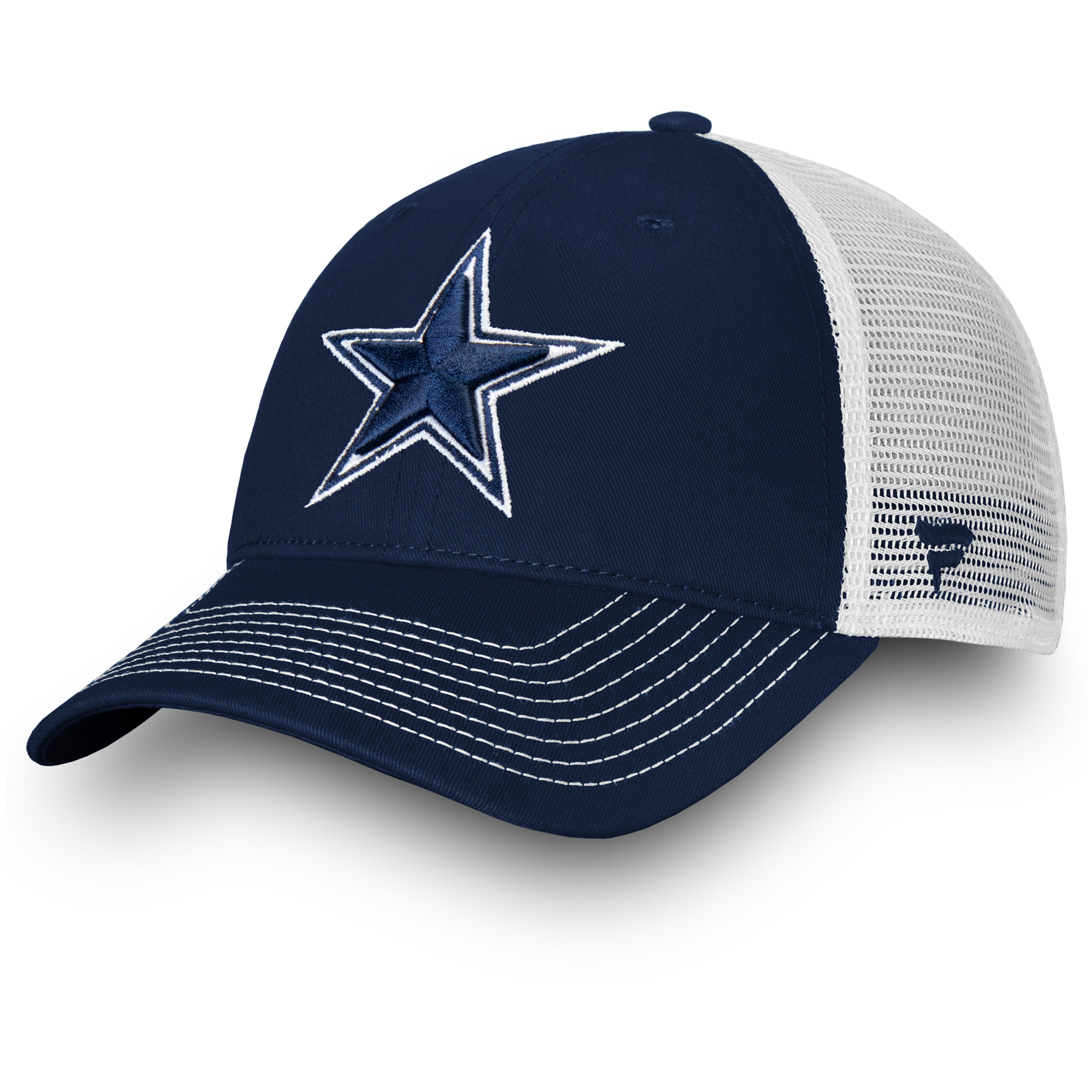 Men's Fanatics Navy/White Dallas Cowboys Fundamental Trucker Unstructured Adjustable Hat