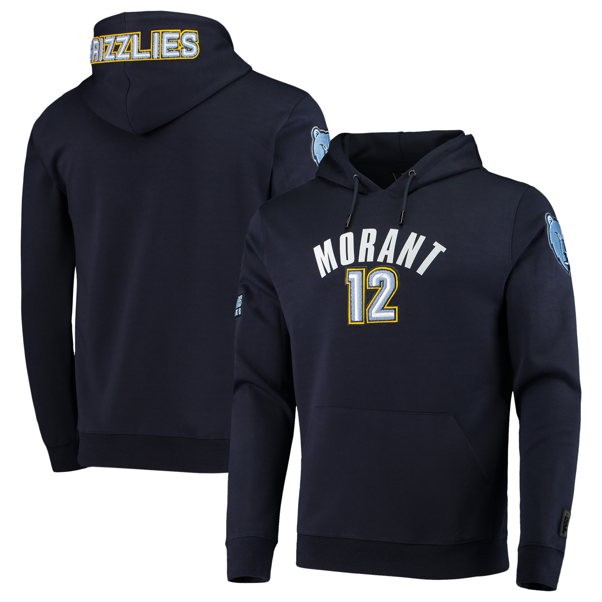 Men's Pro Standard Ja Morant Navy Memphis Grizzlies Player Pullover Hoodie - Image 2