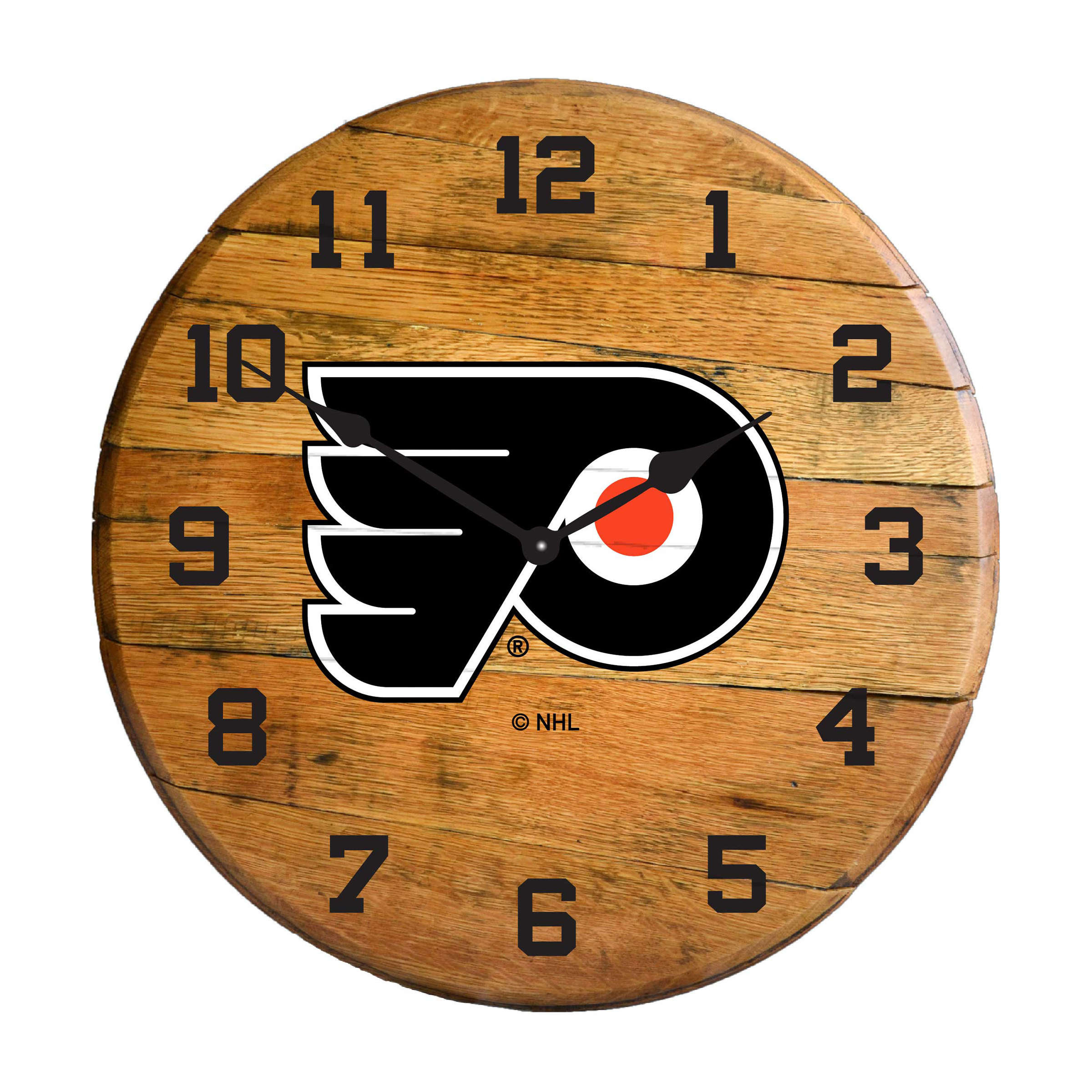 Imperial Philadelphia Flyers Oak Barrel Clock - Image 5